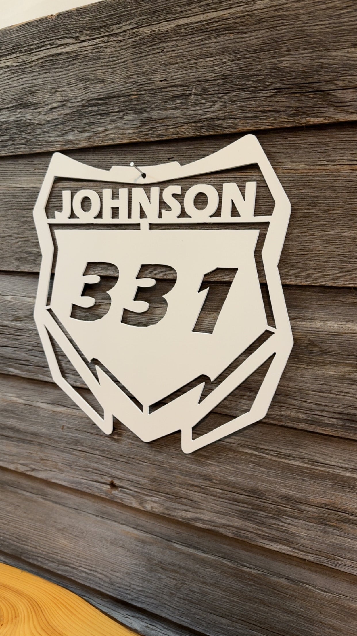 Dirt Bike/Four Wheeler Customer Name and Number Metal Plate