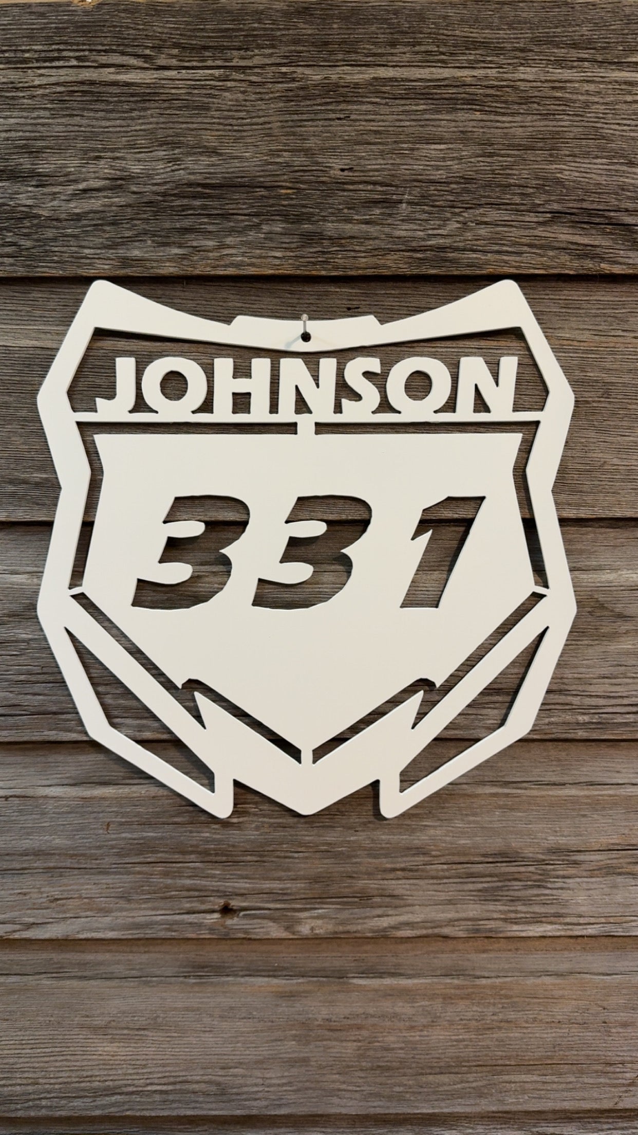 Dirt Bike/Four Wheeler Customer Name and Number Metal Plate