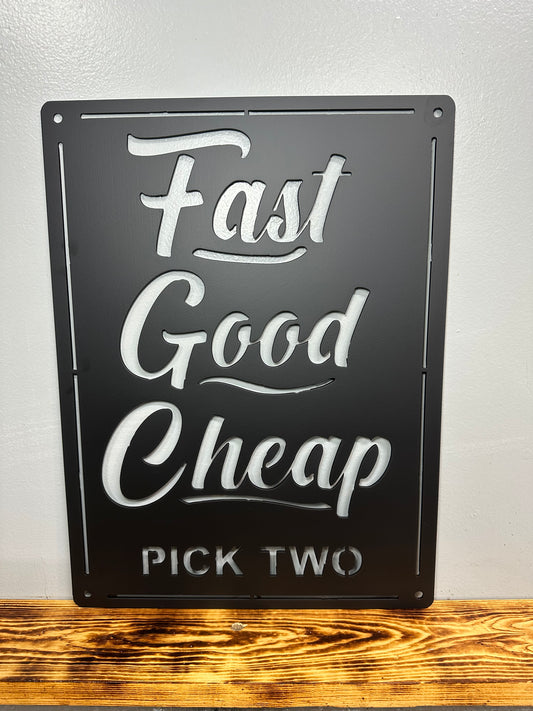 Fast Good Cheap Pick Two Metal Wall Art