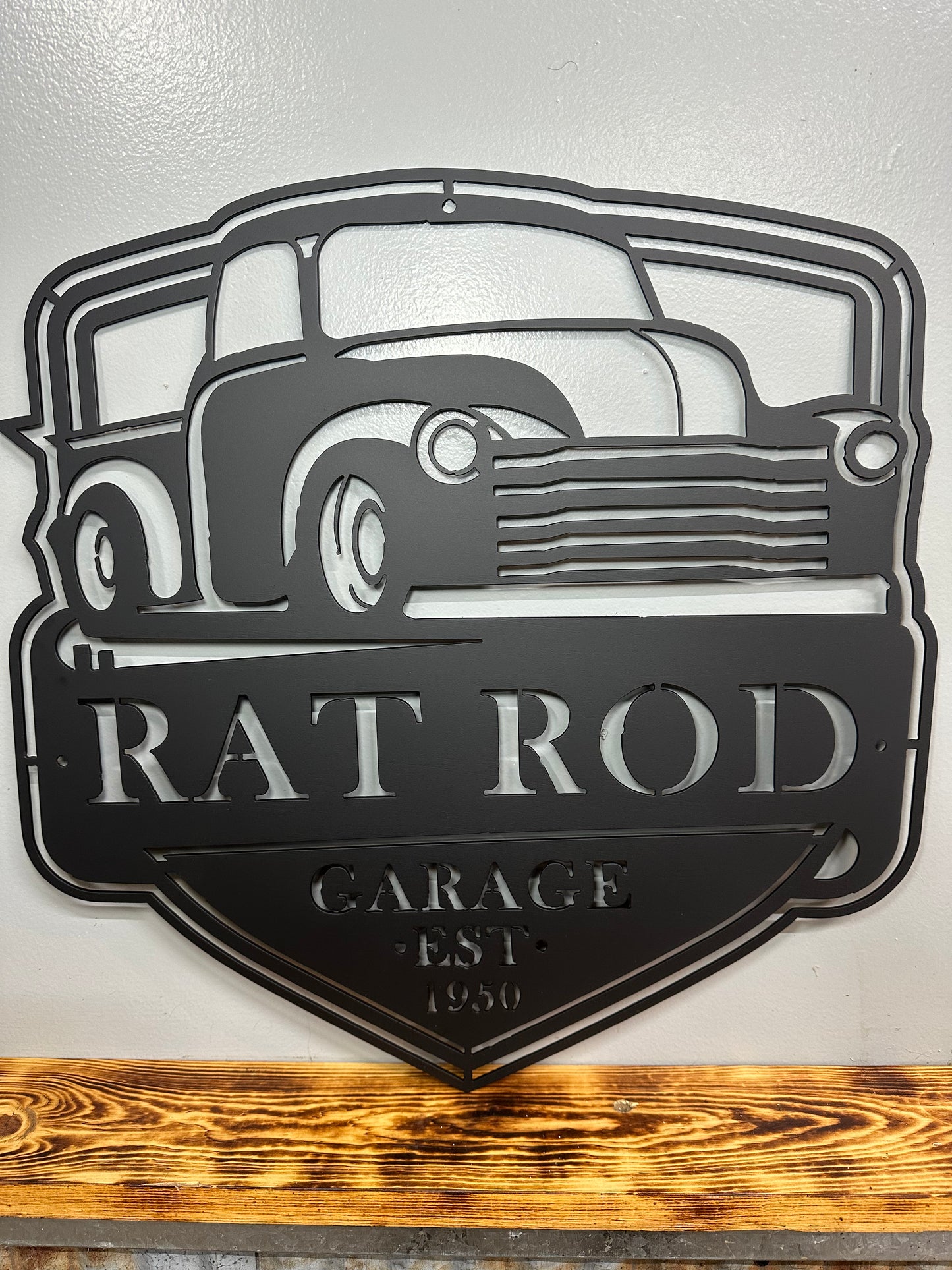 Rat Rod Hot Rod Metal Wall Art