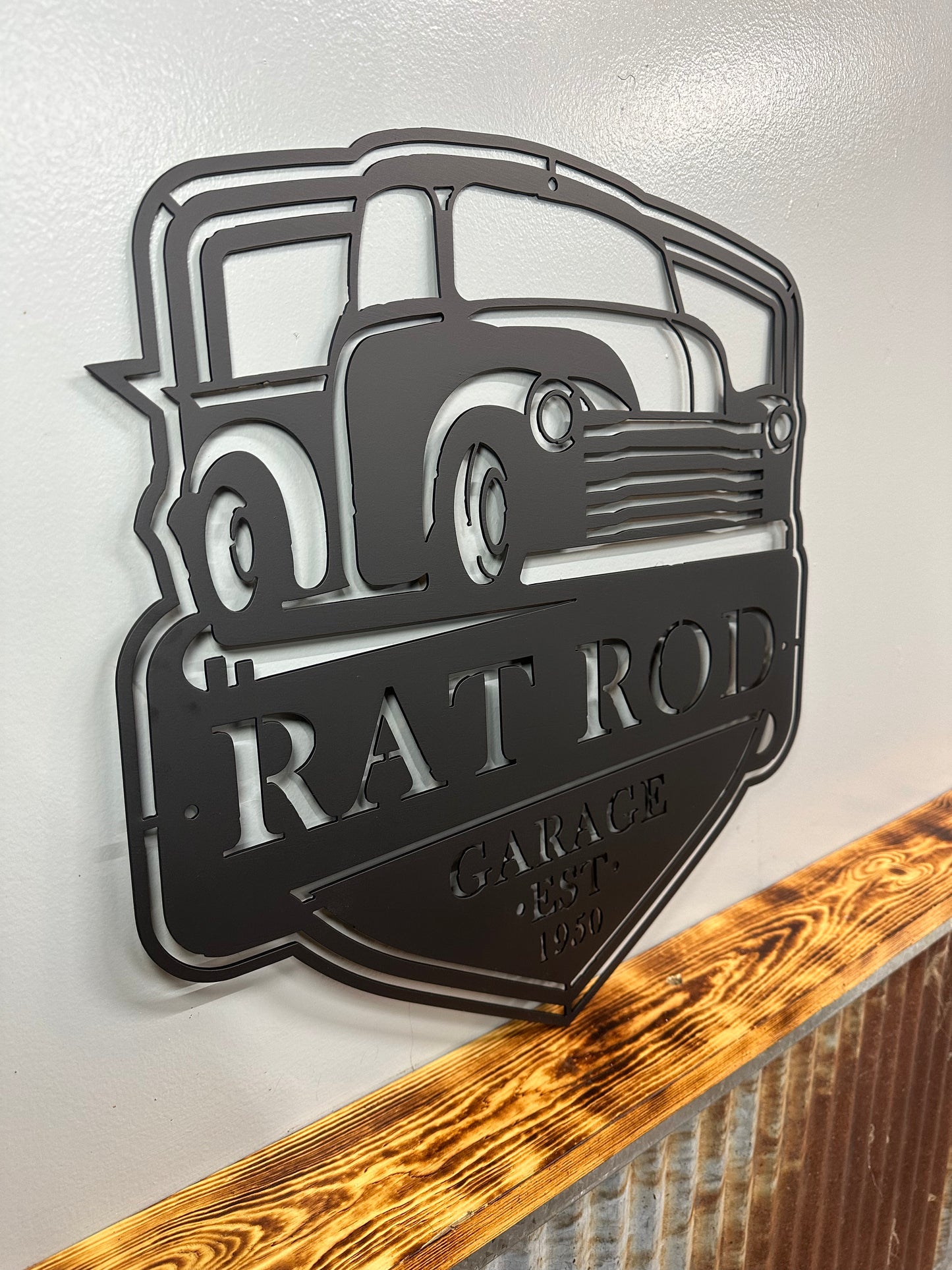 Rat Rod Hot Rod Metal Wall Art