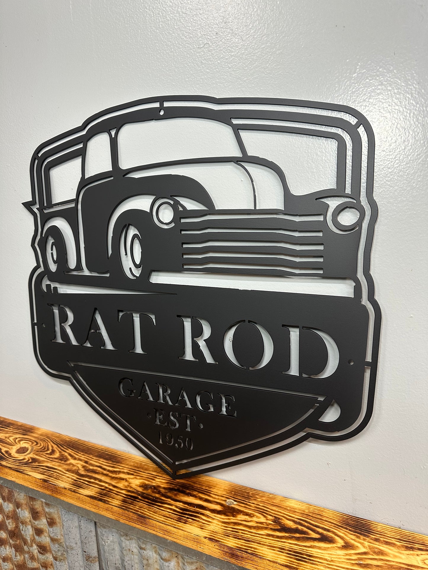Rat Rod Hot Rod Metal Wall Art