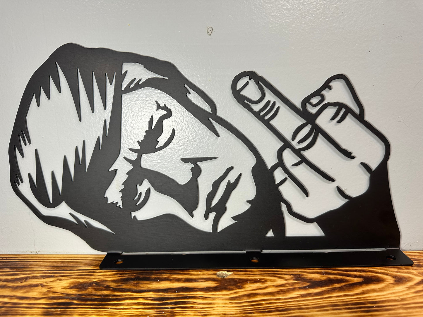 Trump Middle Finger Post Metal Sign