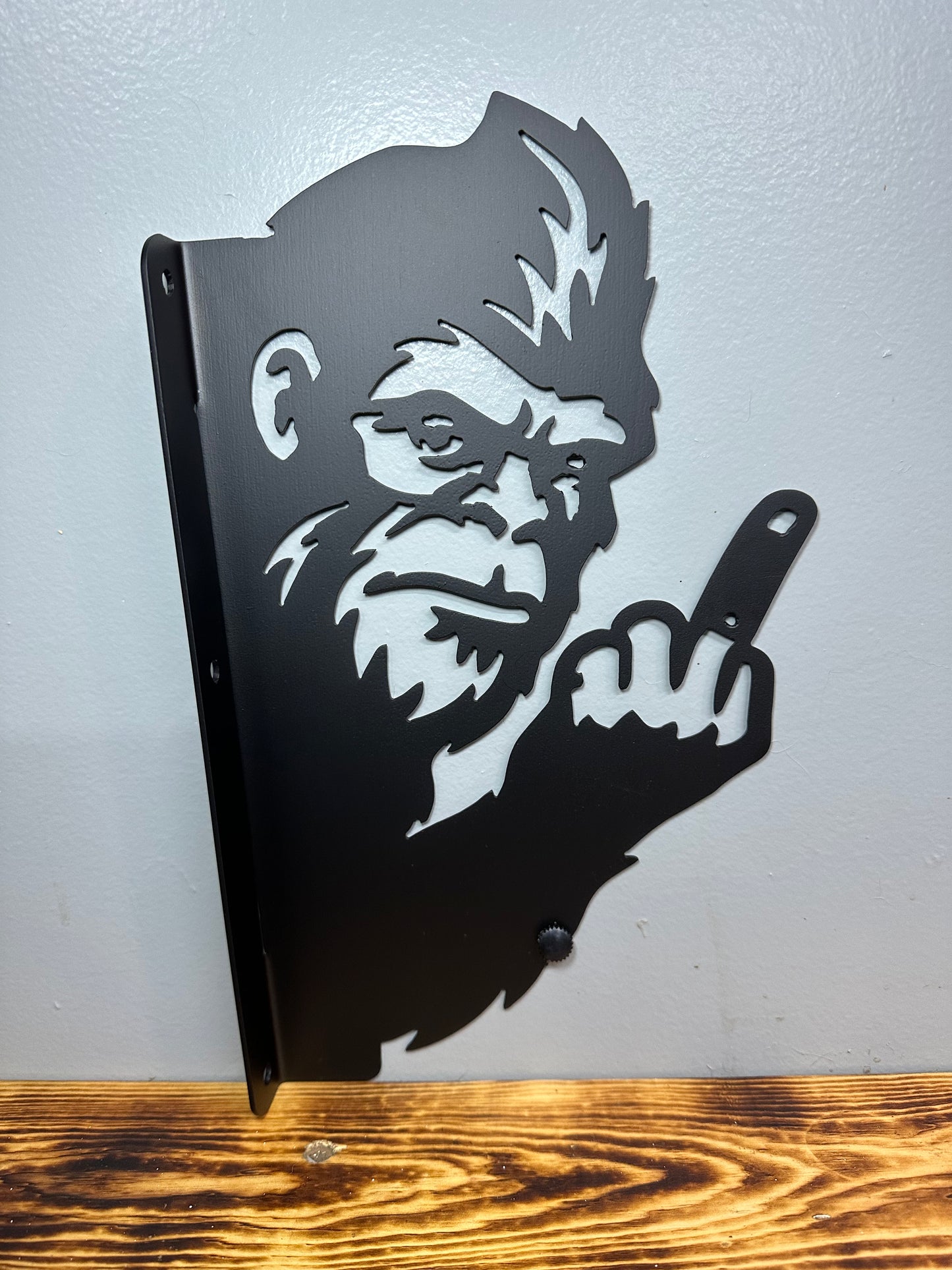 Sasquatch Big Foot Outdoor Post Metal Sign