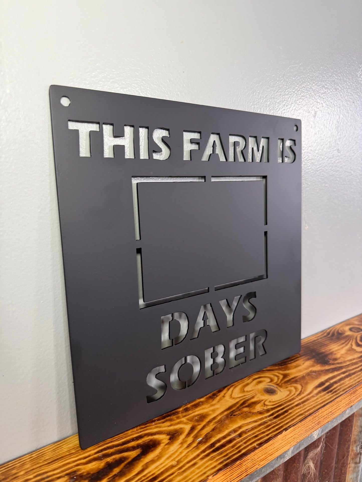 Days Since Sober Home Decor Metal Sign