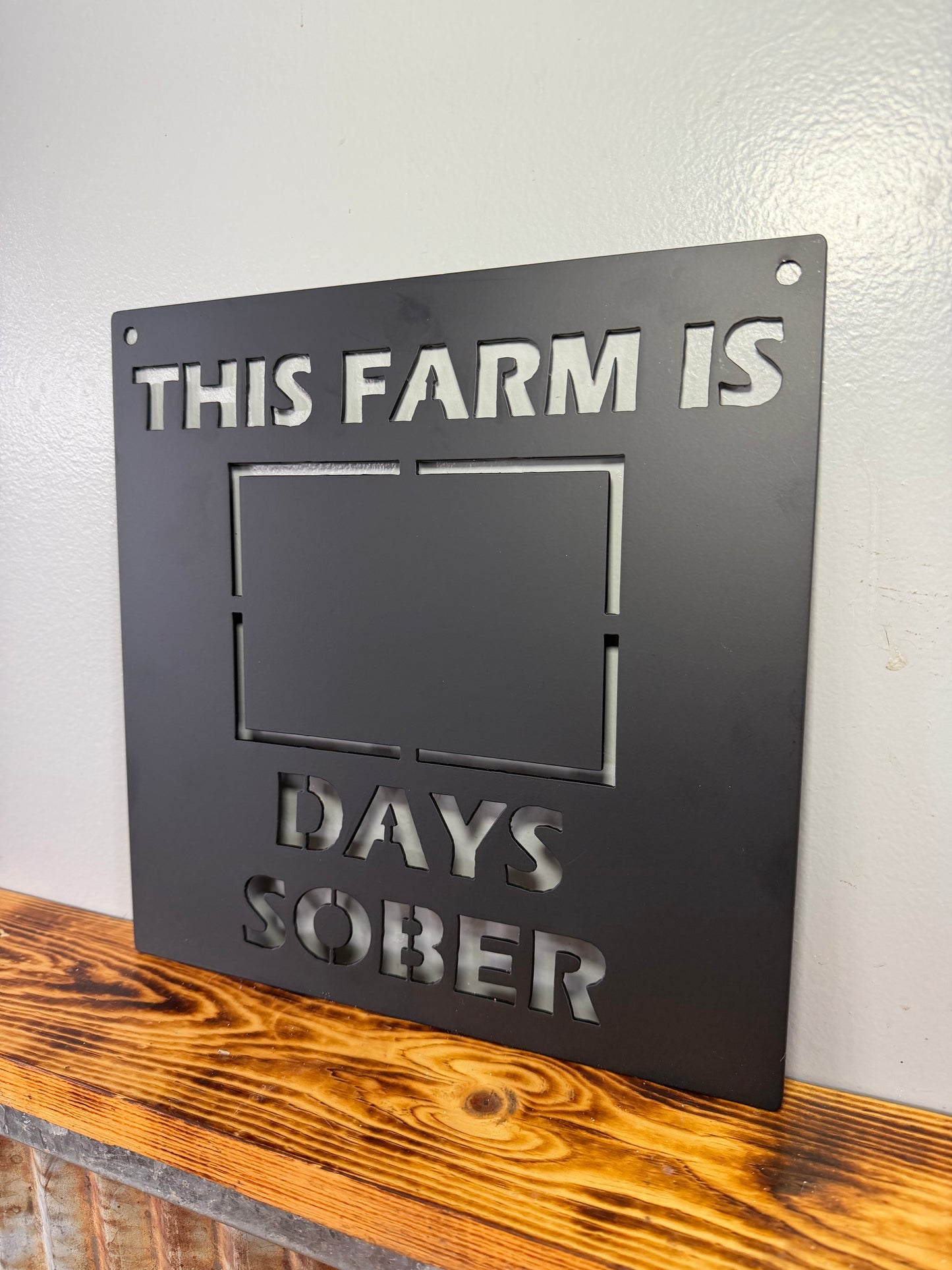 Days Since Sober Home Decor Metal Sign