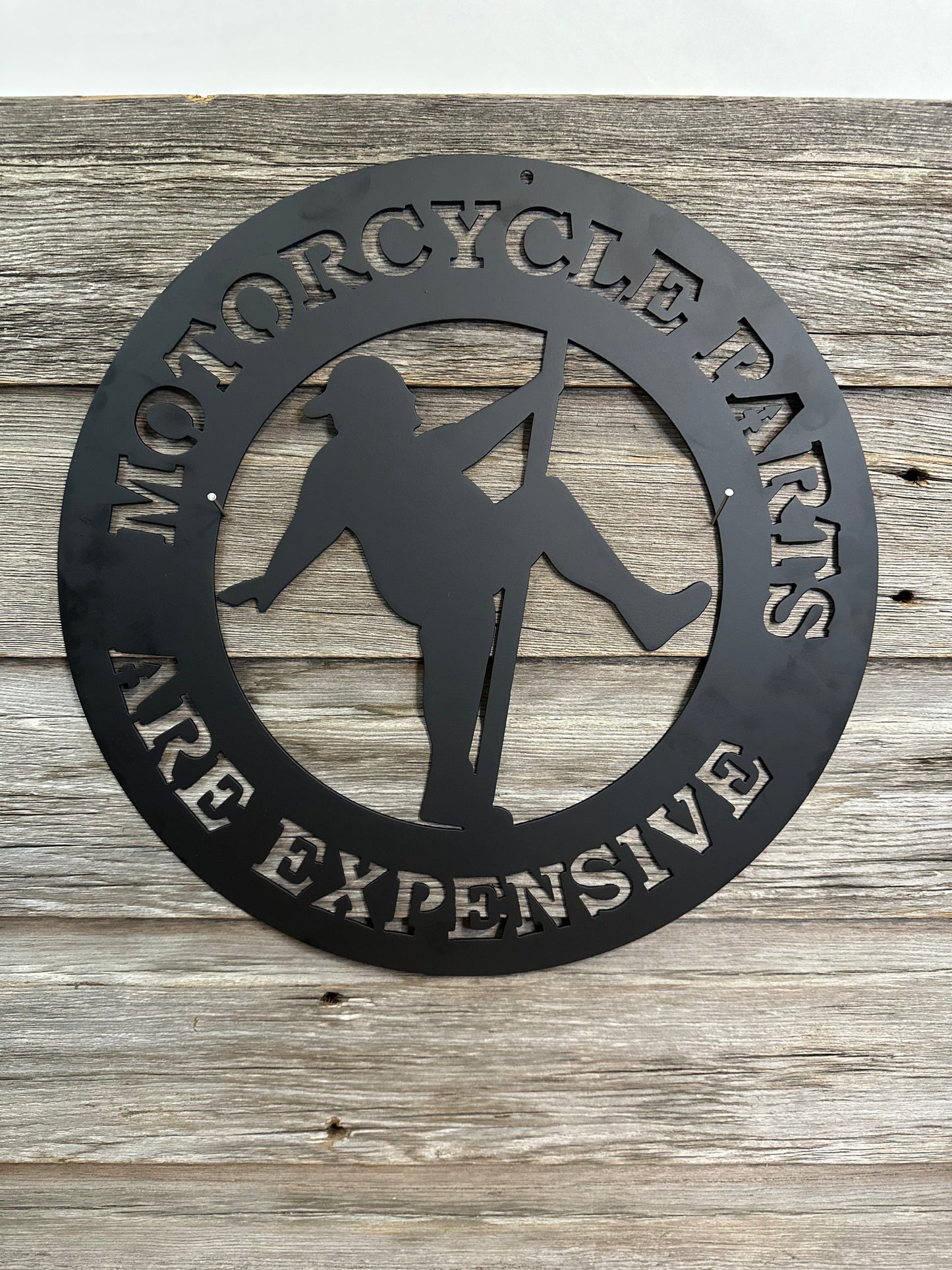Motorcycle Parts are Expensive Metal Wall Art