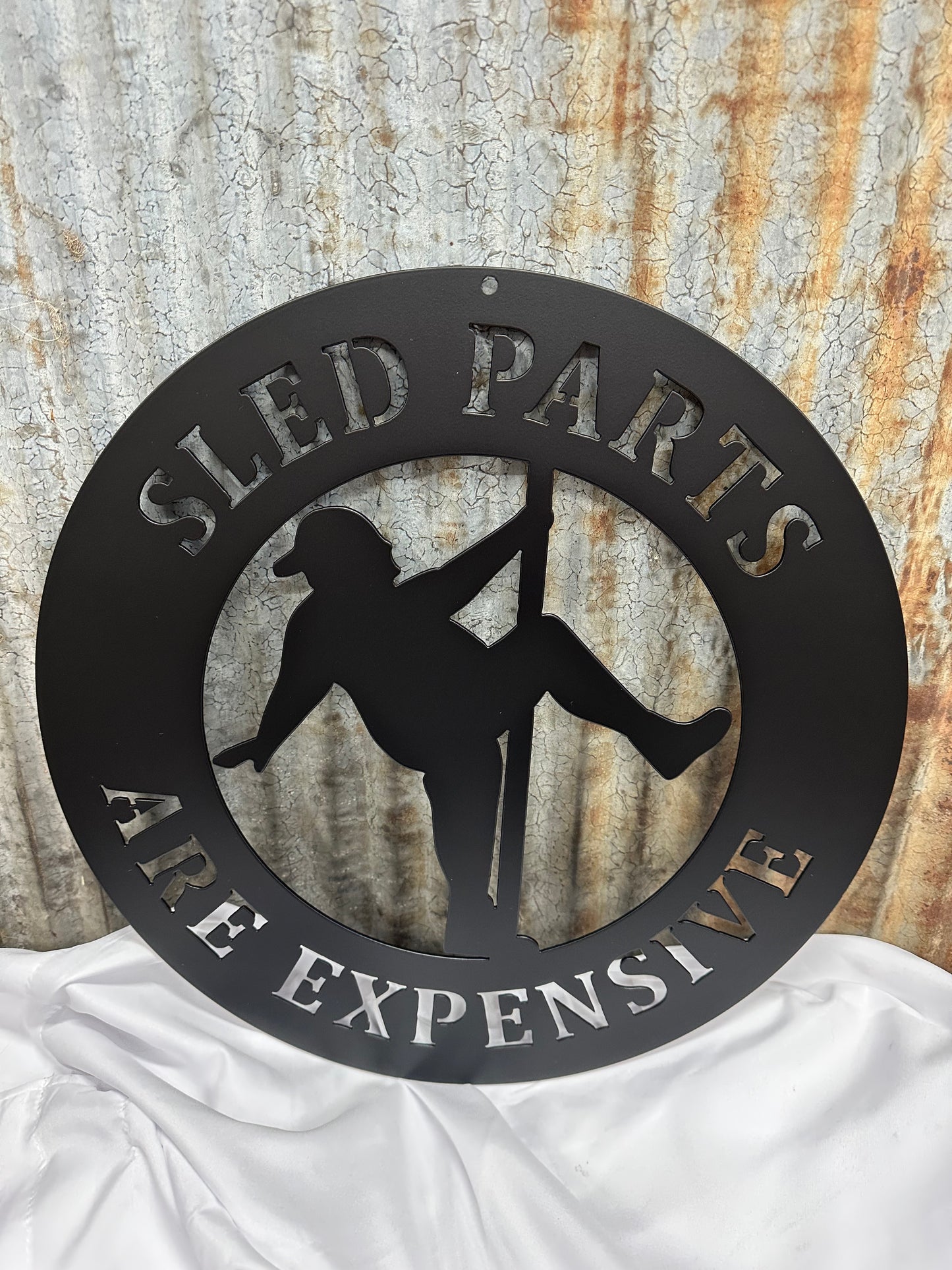 Sled Parts are Expensive Metal Wall Art