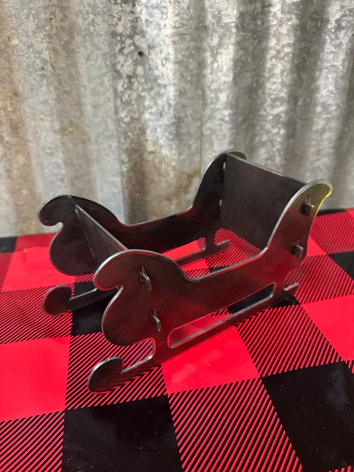 3D Metal Sleigh Decoration