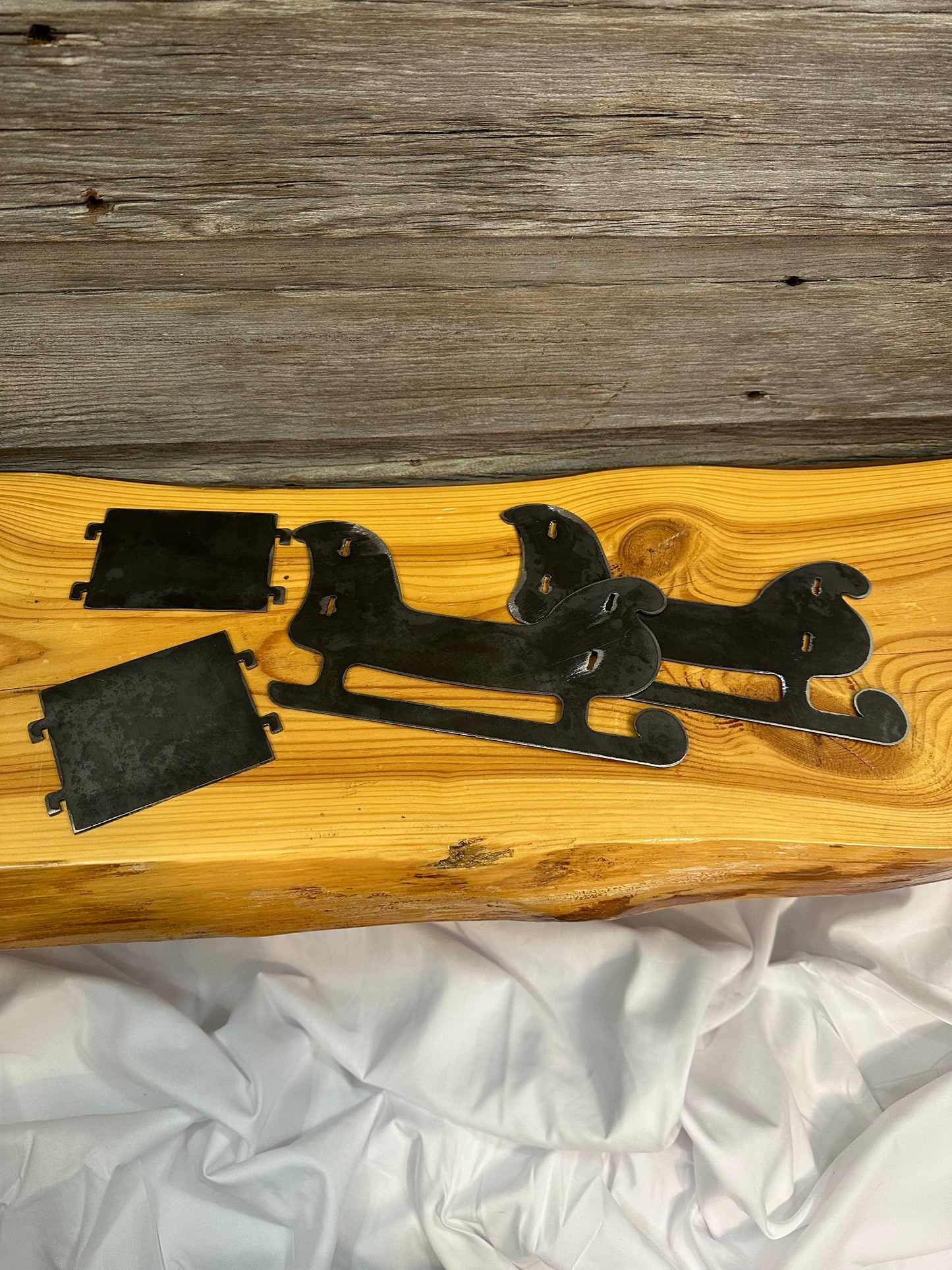 3D Metal Sleigh Decoration