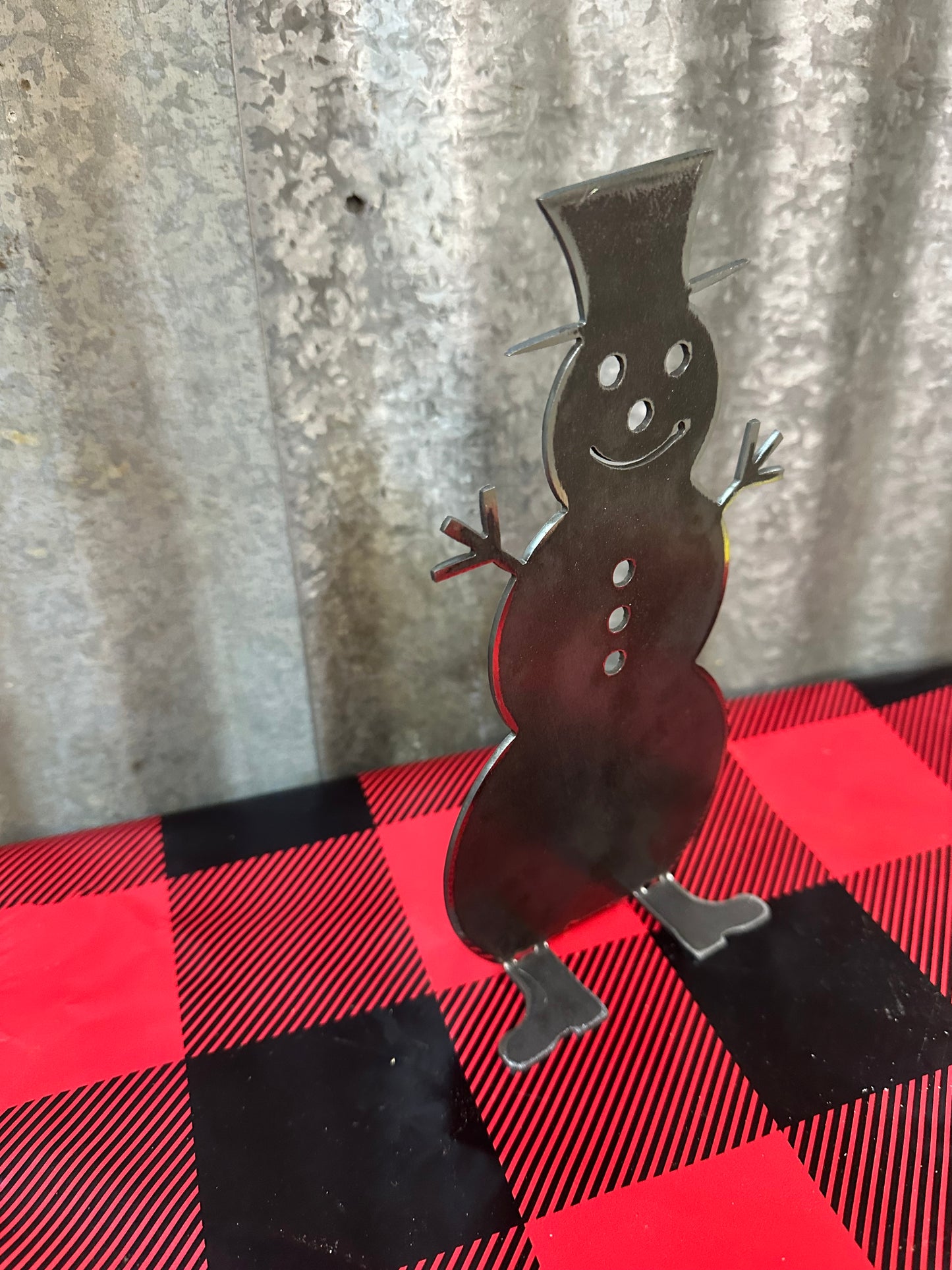 3D Snowman Holiday Metal Decoration
