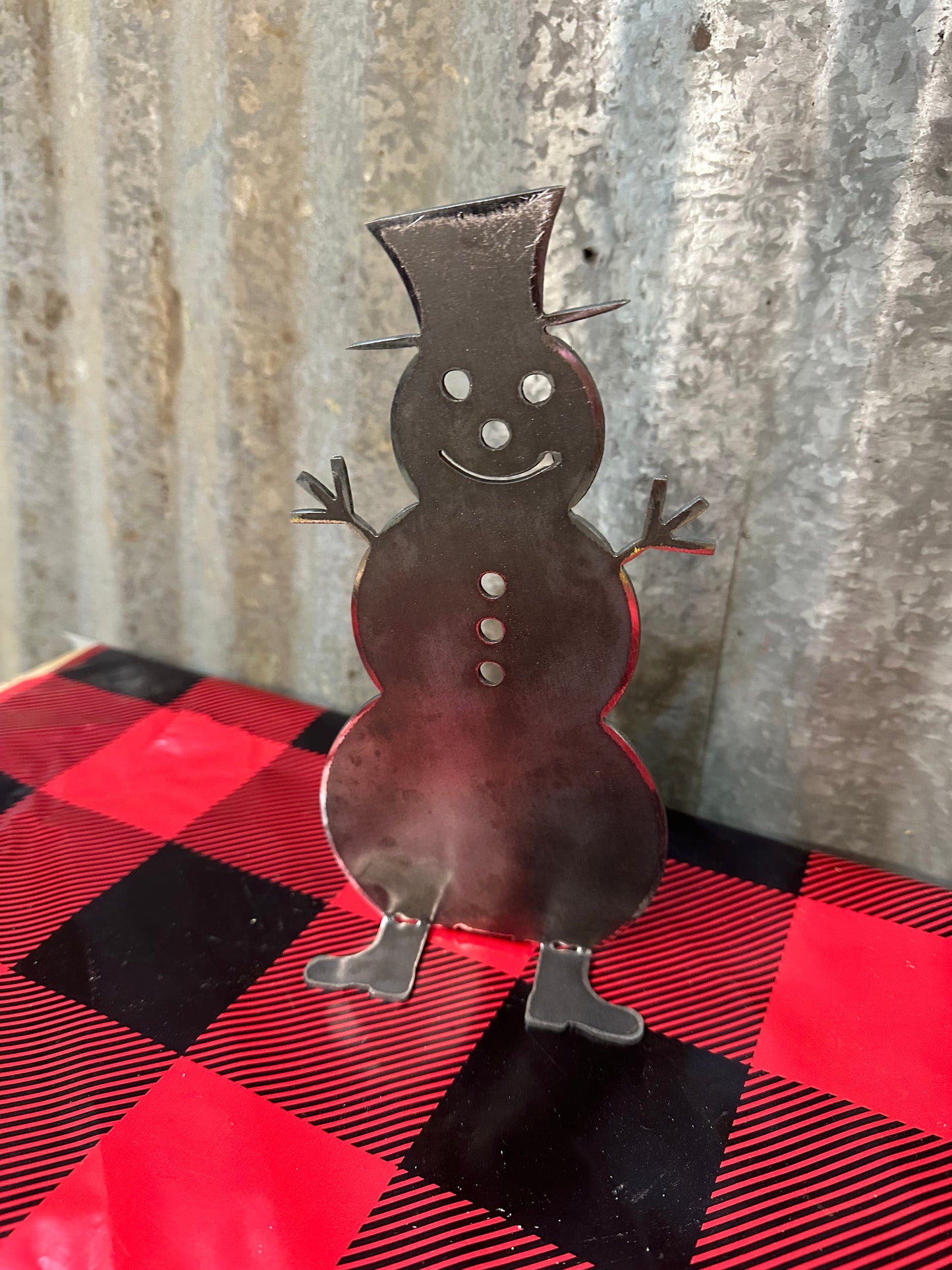 3D Snowman Holiday Metal Decoration