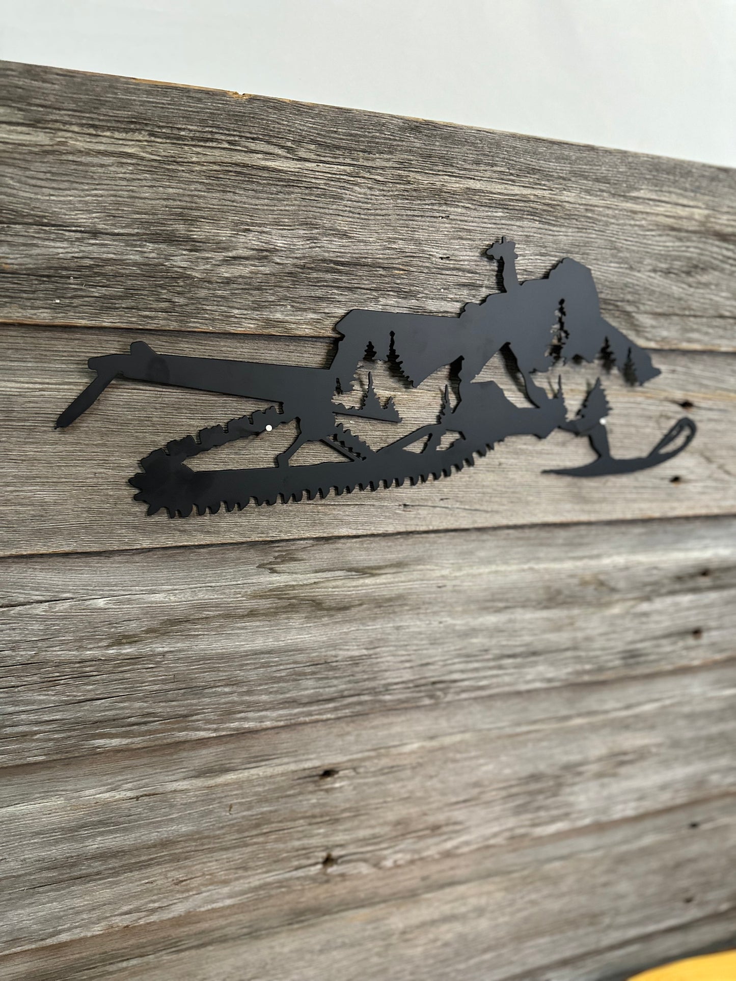 Snowmobile Metal Wall Art