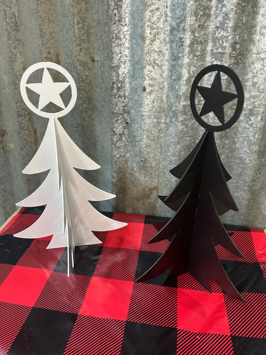 3D Metal Christmas Tree Decoration with Star