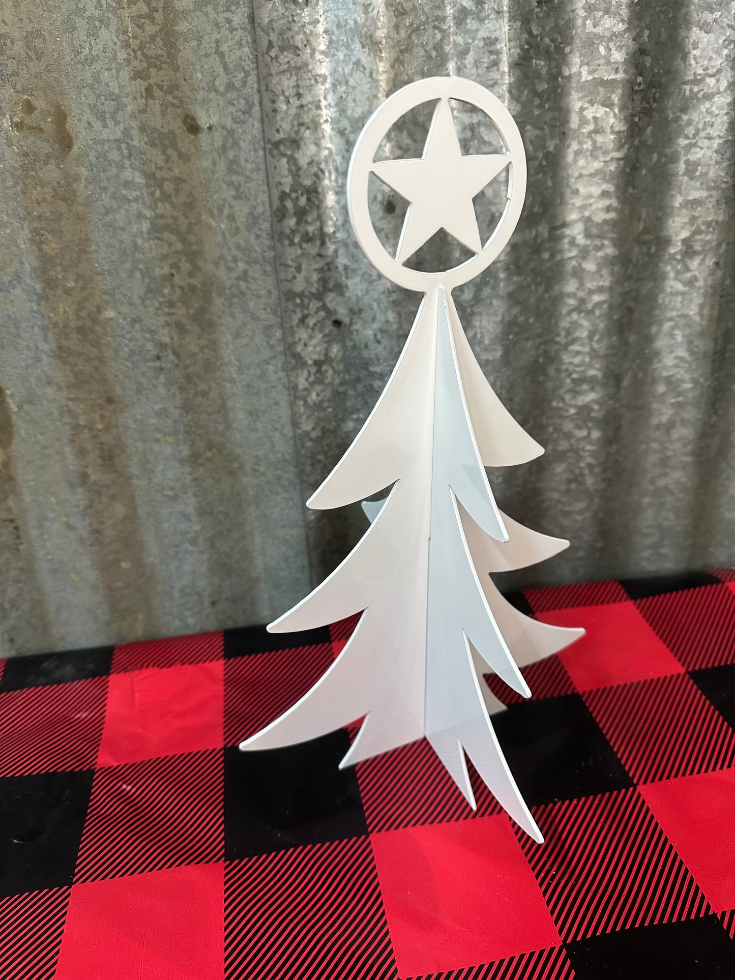 3D Metal Christmas Tree Decoration with Star