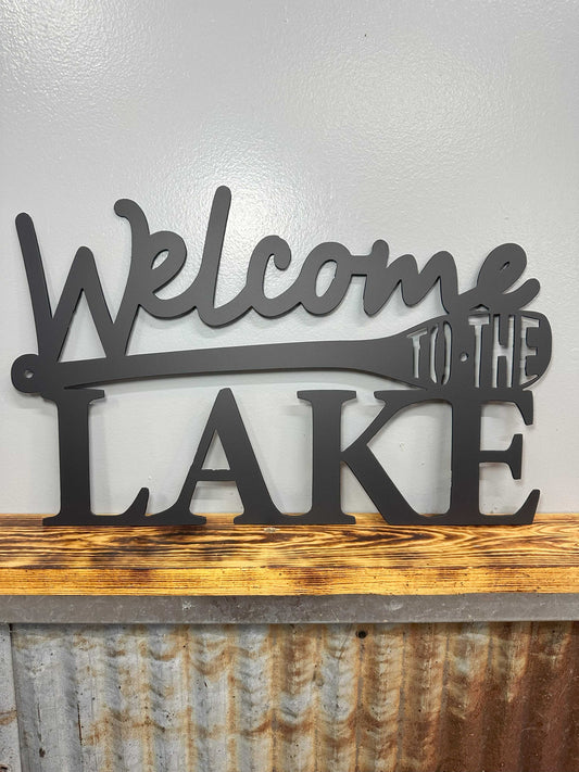 Welcome to the Lake Metal Wall Art