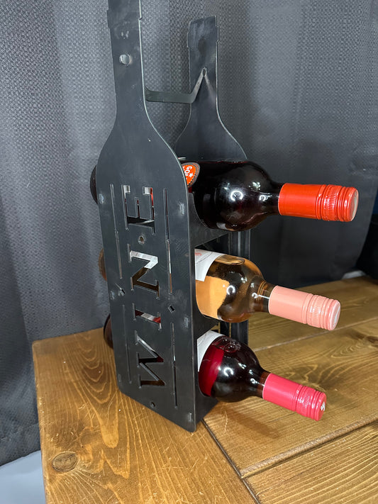 3 Bottle Metal Wine Bottle Holder