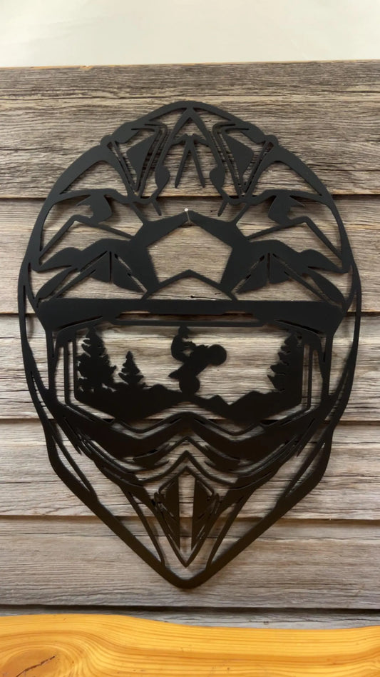 4Wheeler Helmet Metal Wall Art